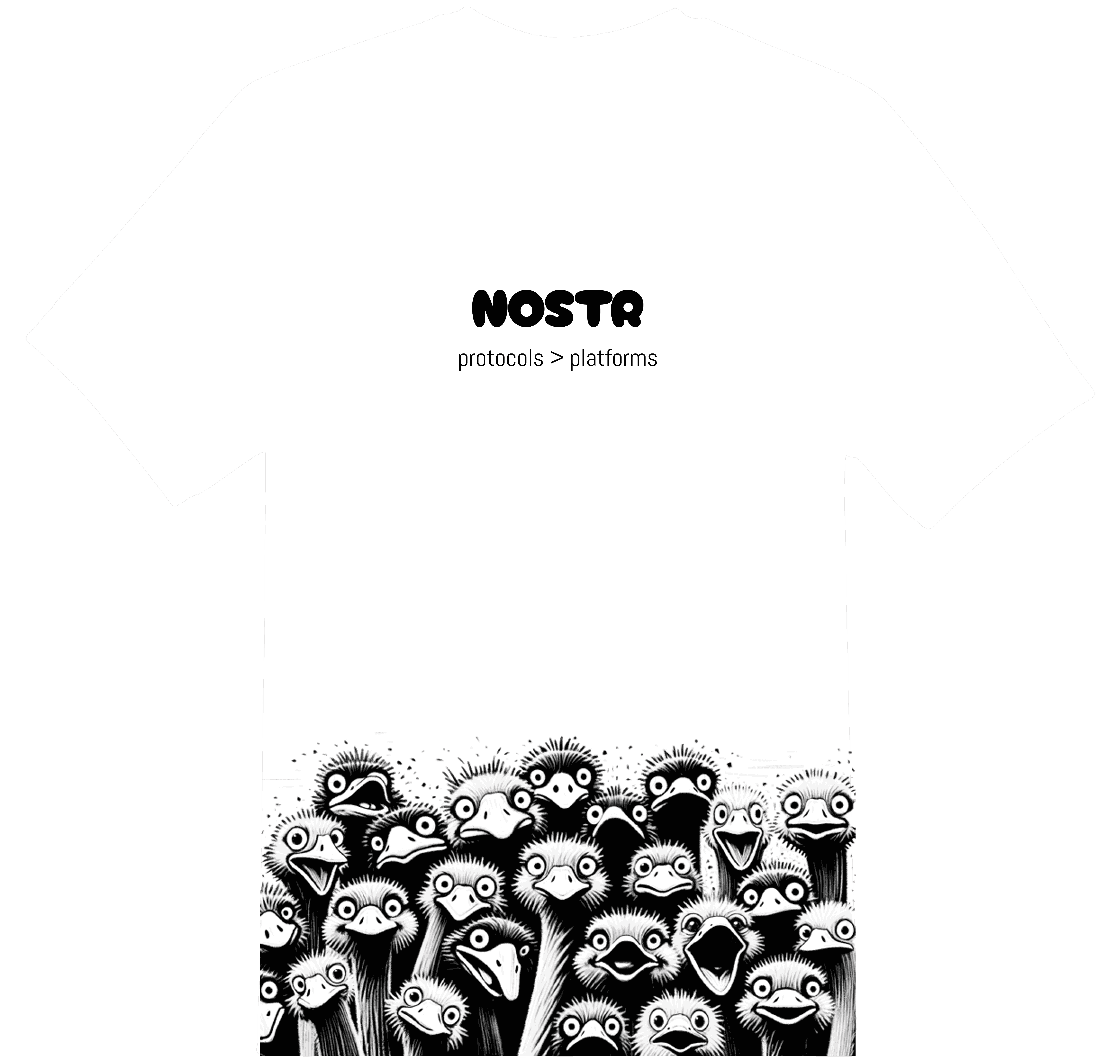 Nostr White T-shirt